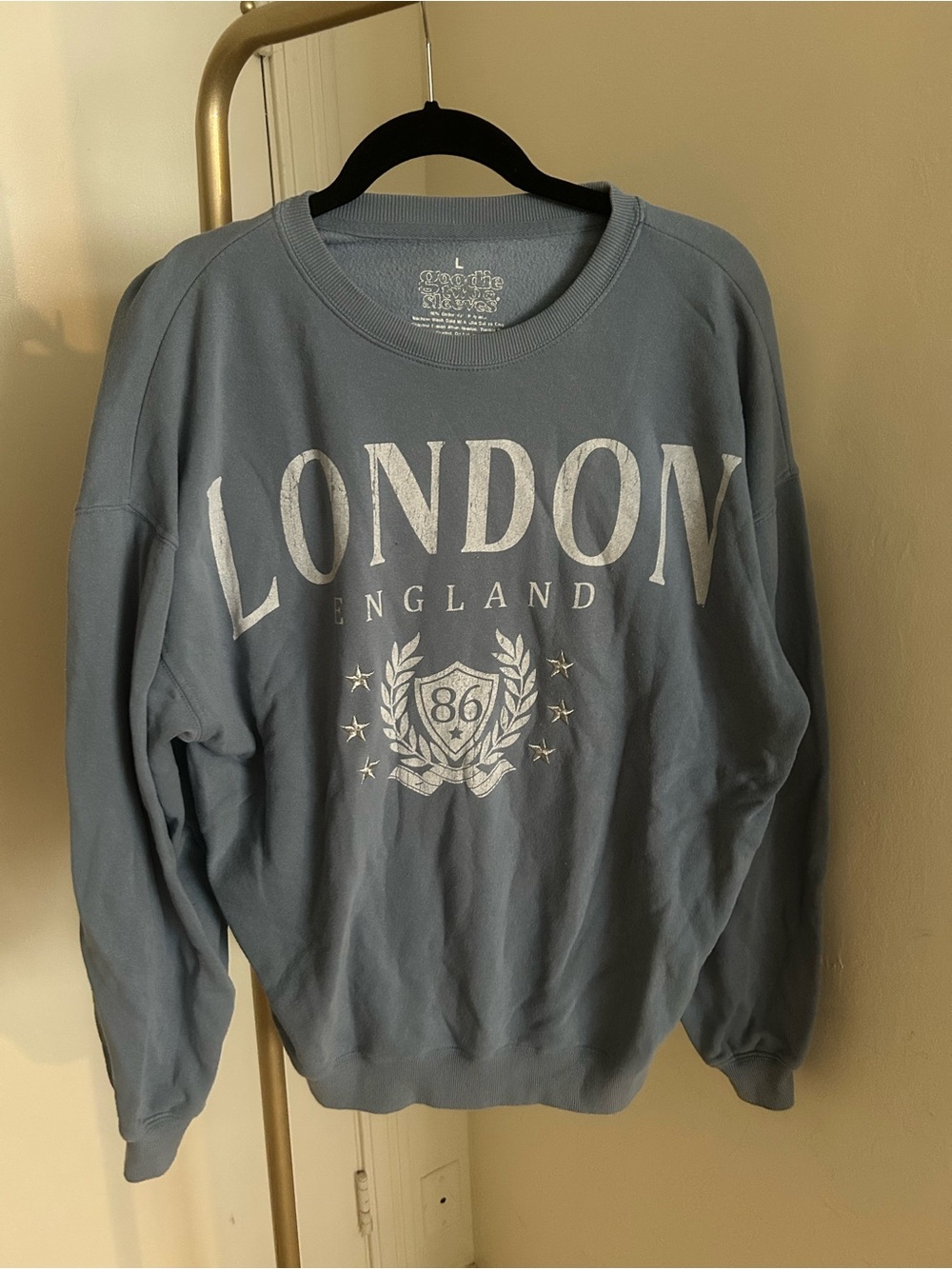 London England Graphic Crewneck Sweatshirt - Slate Blue